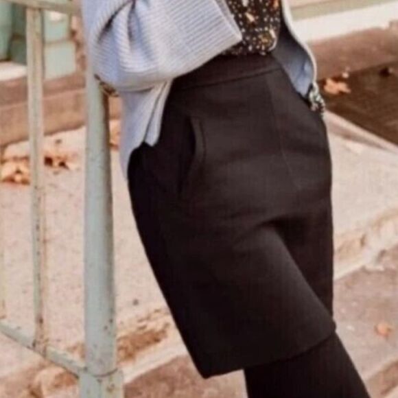 Cabi #3583 AGENCY Black Thick Knit Jersey Stretch Ponte A Line Mini Skirt - Picture 2 of 12